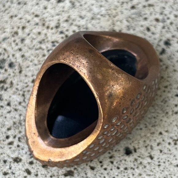 Black Onyx Cocktail Ring - size 8-1/2 - Picture 7 of 9